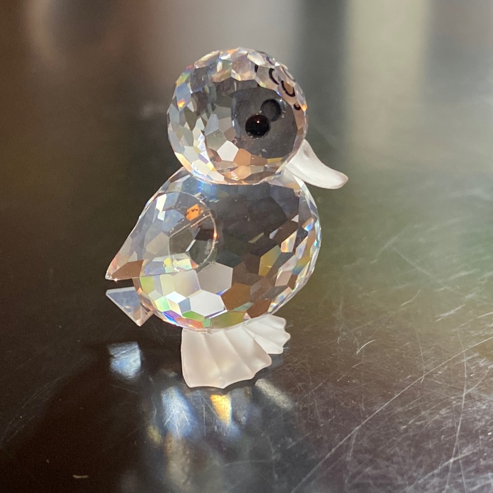 Swarovski crystal figurine - mini duckling standing